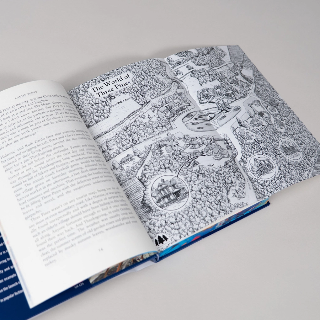 A fold out map of Three Pines